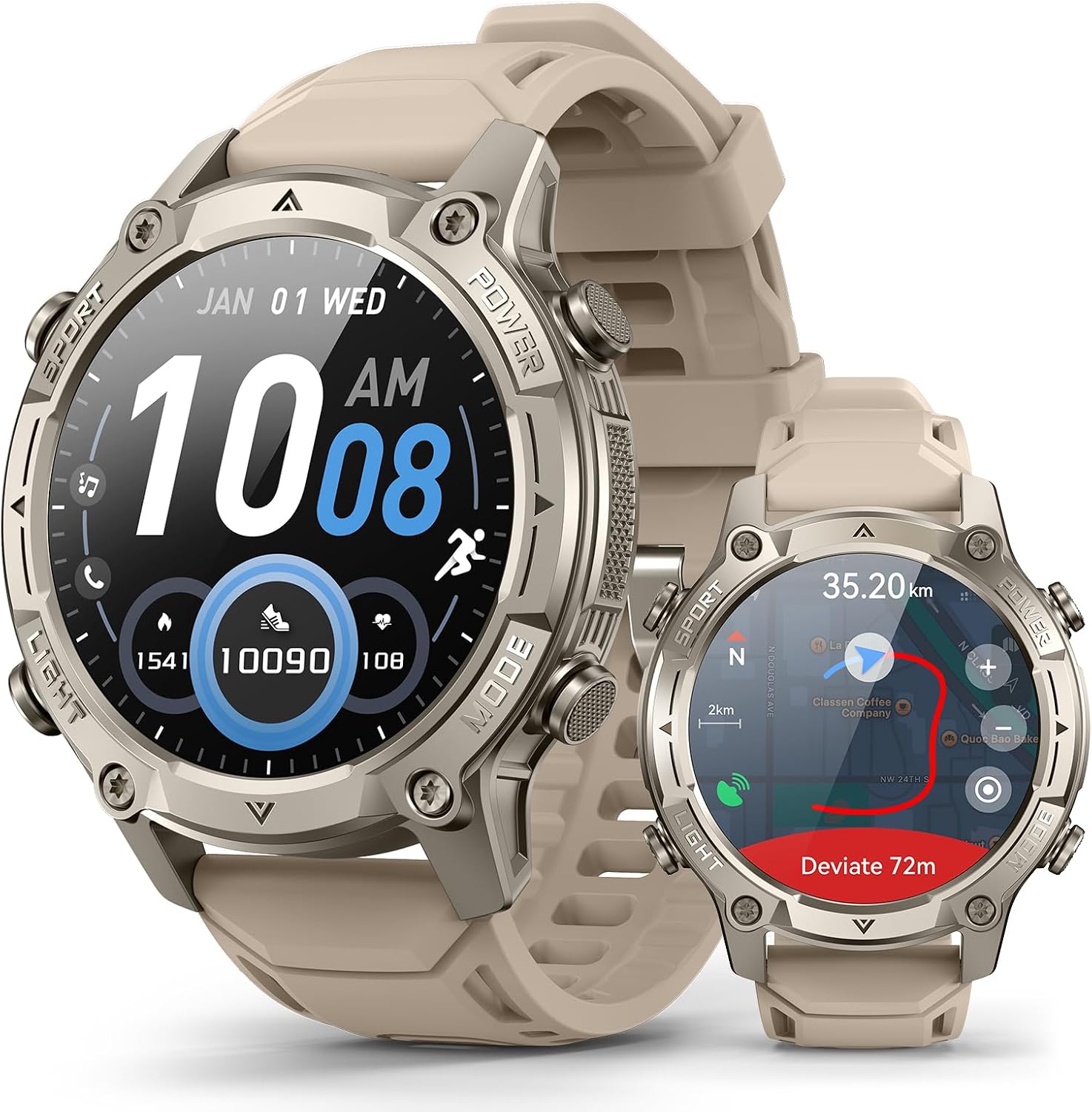 GPS Smart Watch for Men with Maps, 21-Day Battery
