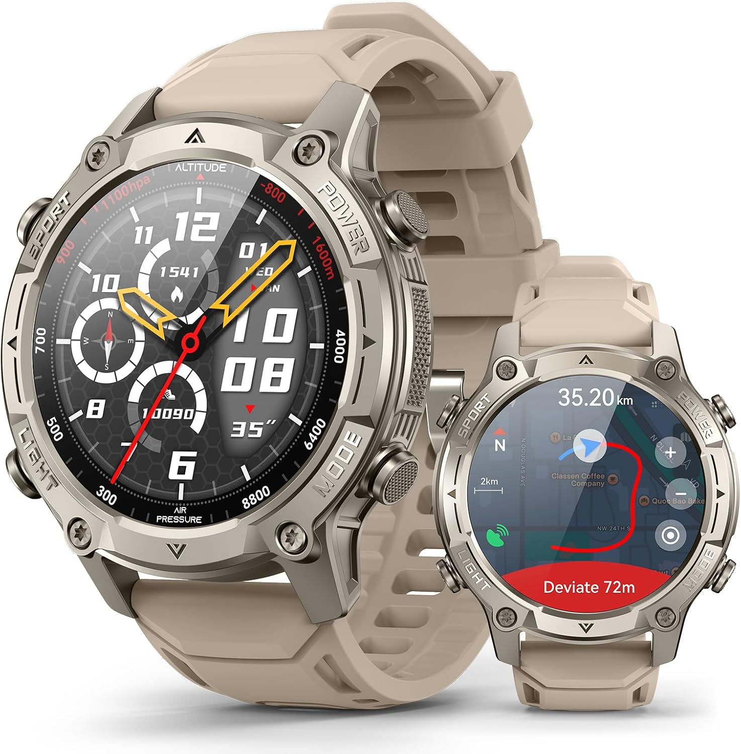 Outdoor Smartwatch with Standalone GPS & Offline Maps