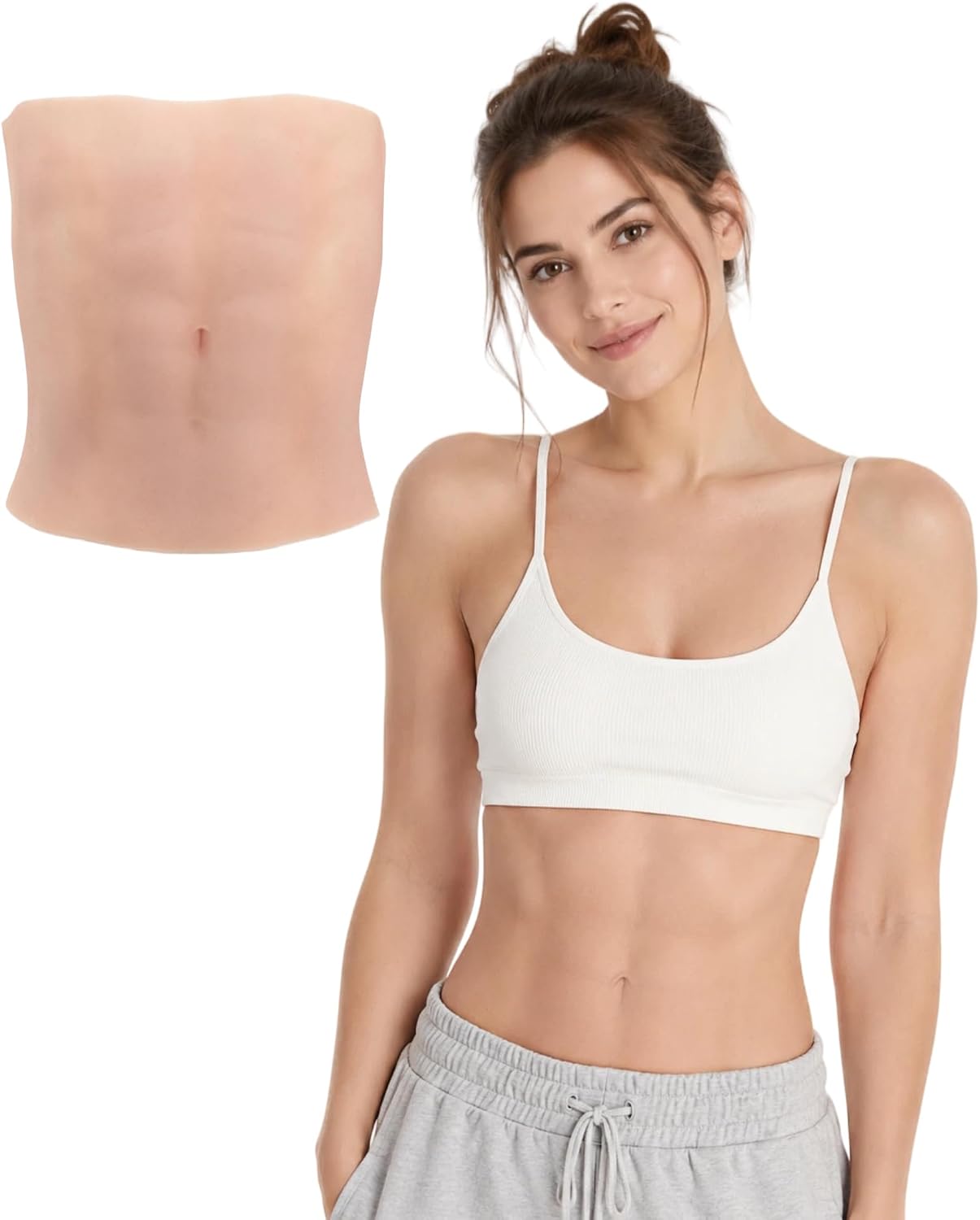 Realistic Silicone Female Abs, Fake Abdominal Muscles Cosplay