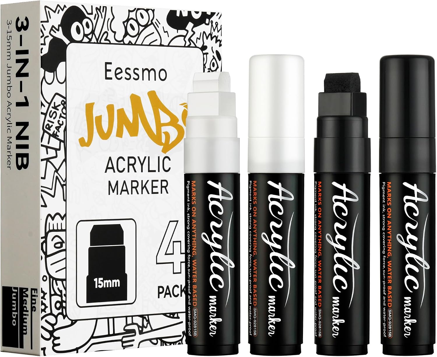 Jumbo Poster Markers, 4 Pcs